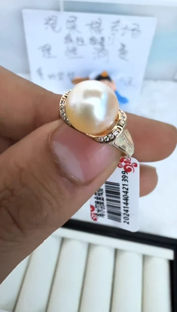 【闪购商品】海水珍珠戒指银S925镶嵌戒指