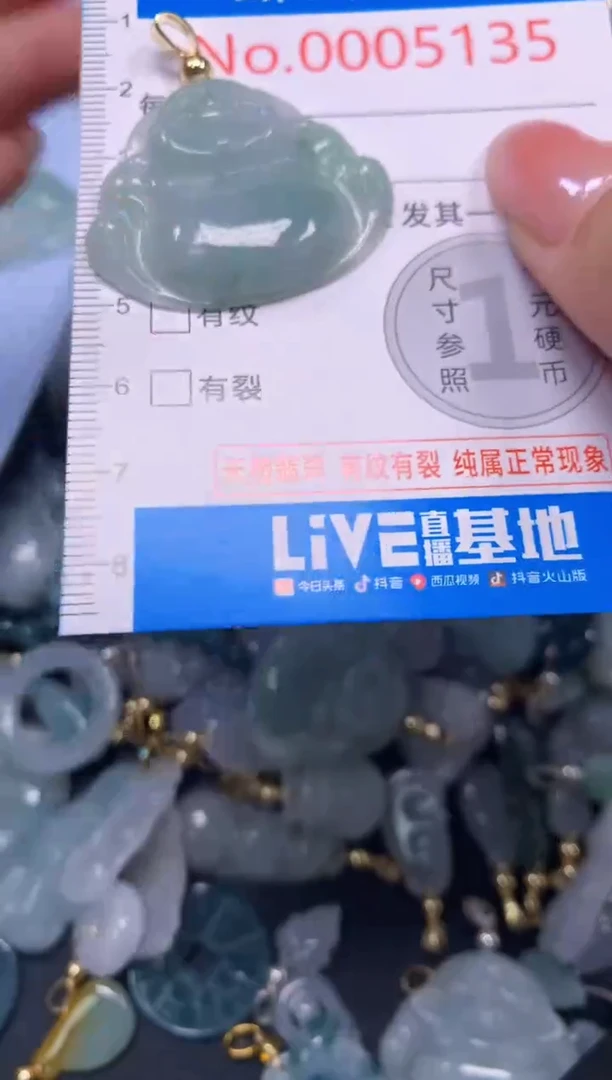 吊坠(不含链)未镶嵌翡翠5135