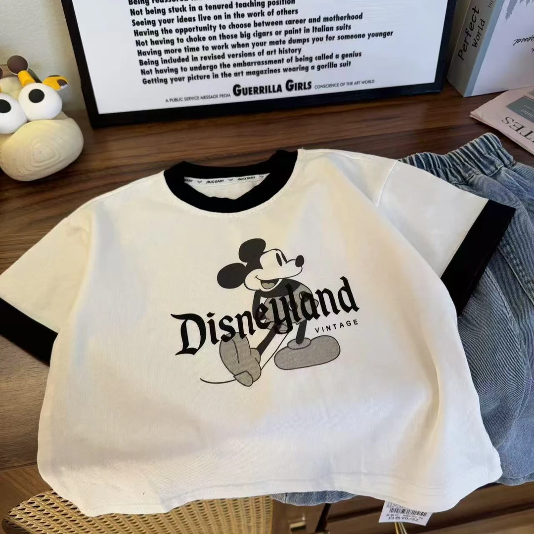 YM【JMJQ 201607】夏季新款儿童卡通卡通印花时尚休闲圆领短袖