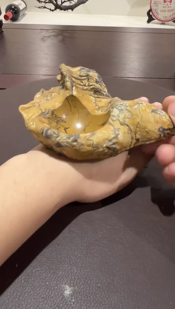 ᰔ**透意境典雅砚台烟缸摆件
