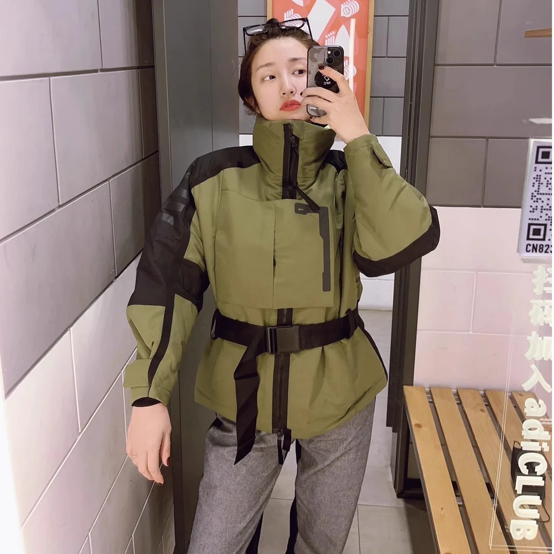 阿迪三防冬季冲锋滑雪保暖棉服夹克 H65692，H65691