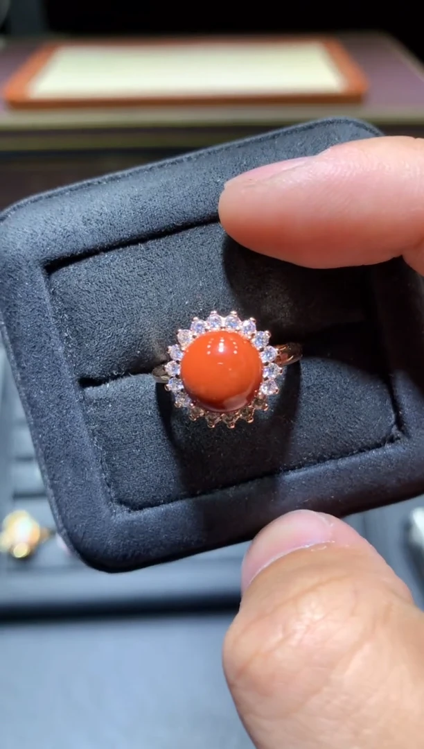 【闪购商品】南红玛瑙戒指未镶嵌G21【多样性发其一】