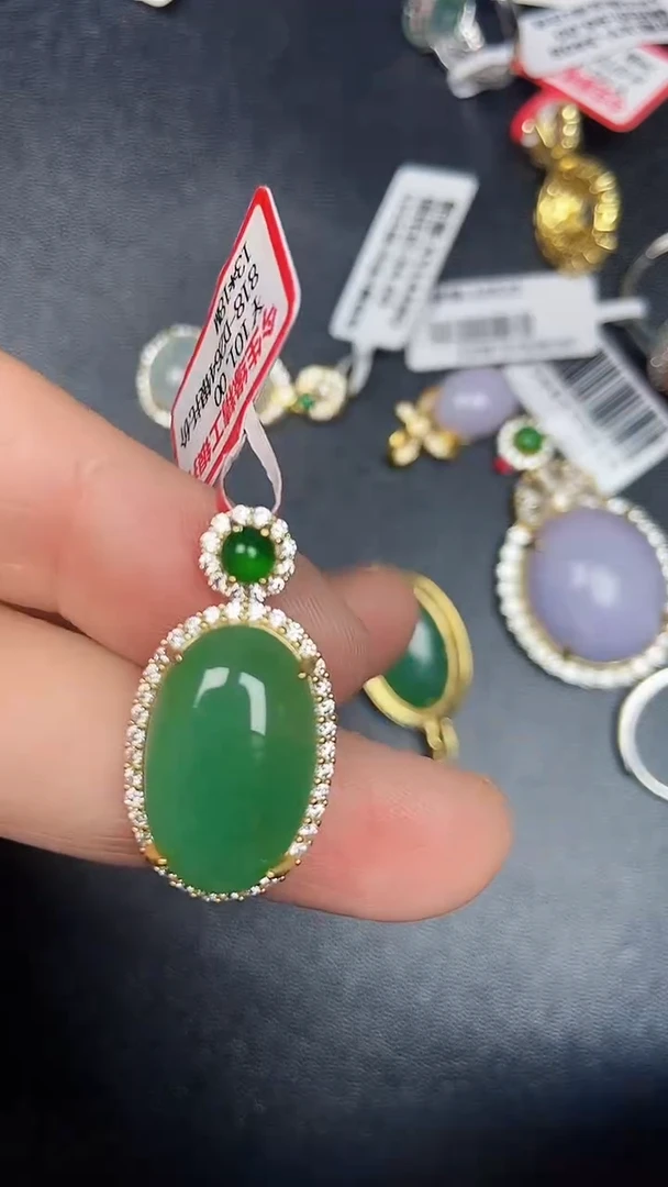 银S925镶嵌戒指翡翠3020