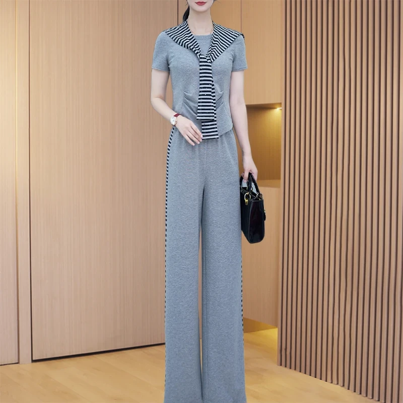 拉夏贝尔时尚职业套装女2025夏季穿搭贵夫人轻奢高级感品牌三件套