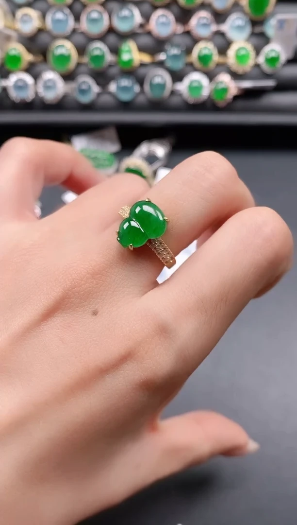 银S925镶嵌戒指翡翠11111