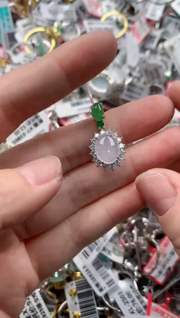 银S925镶嵌戒指翡翠999  10