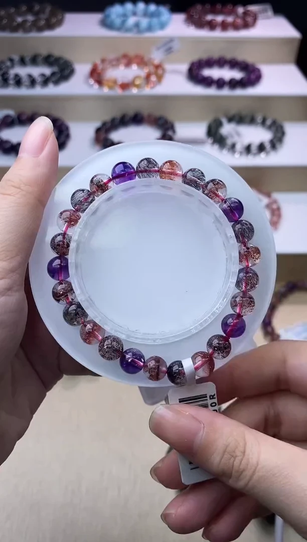 【闪购商品】水晶手链未镶嵌黑加仑超七单圈7m+