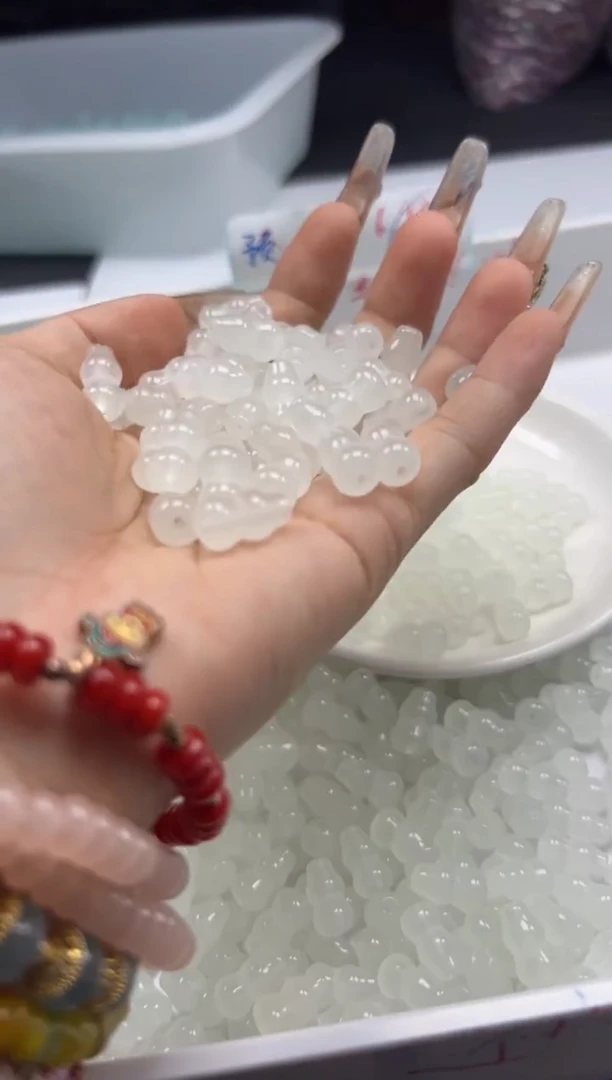 南红玛瑙未镶嵌颈饰w2332荔枝冻葫芦15*9mm*10颗