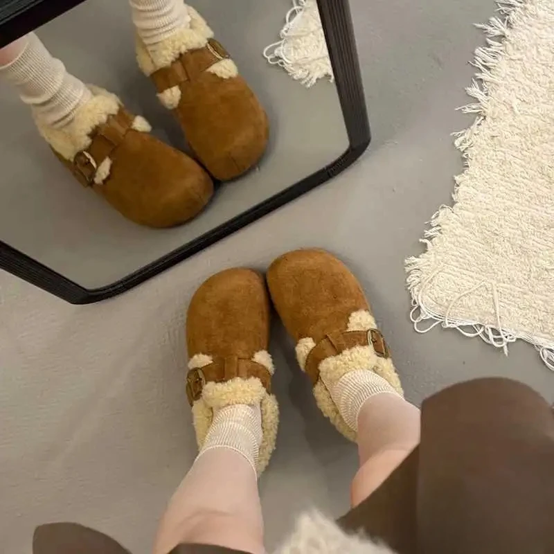 羔羔毛厚底内增高加绒全包博肯（D02）