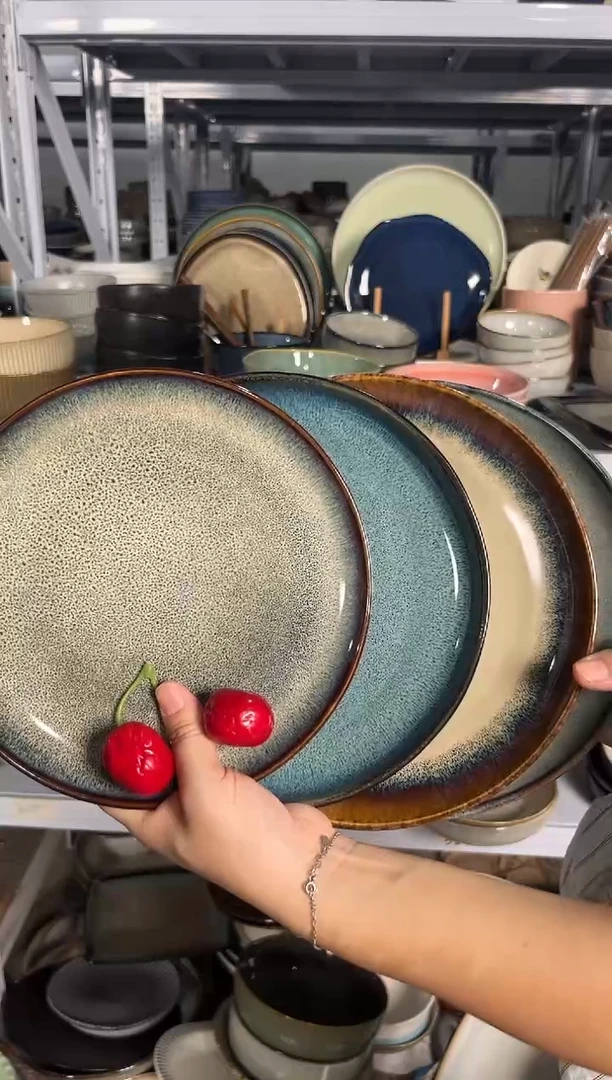 陶瓷外贸尾货瑕疵满20包邮X4 小盘组合