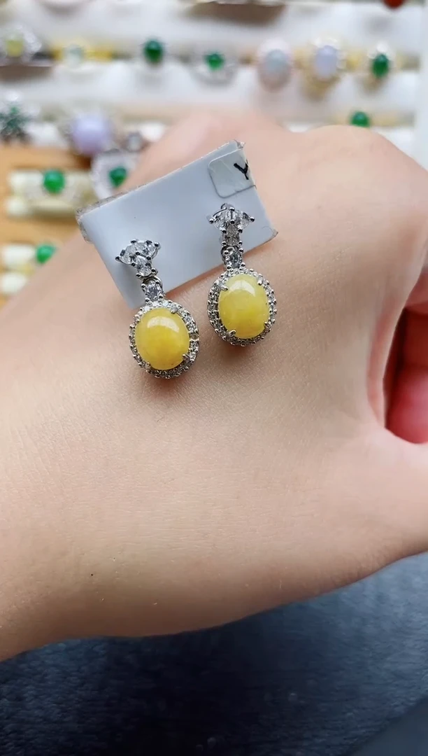 银S925镶嵌戒指翡翠1