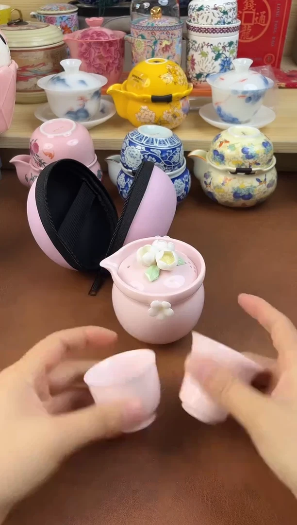 陶陶瓷茶具摆件旅行套组