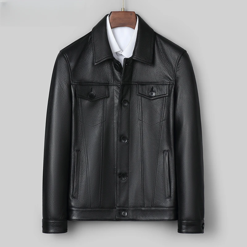 优质鹿皮外套商务翻领高档男士秋季M8006K918