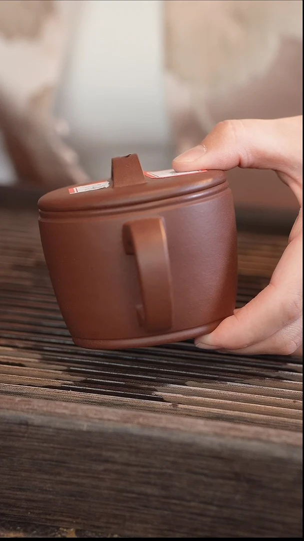 茶壶紫砂【把子歪】汉瓦 半手工 220cc