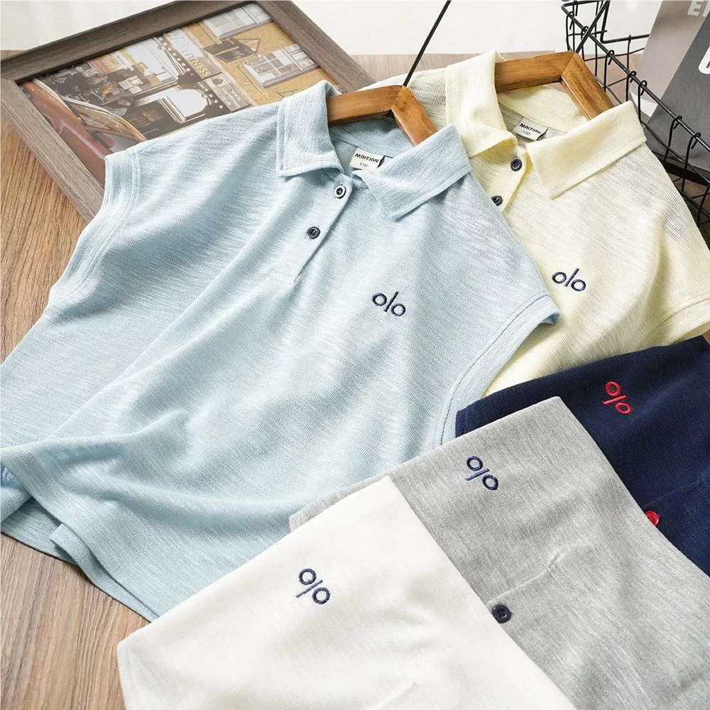 薄款透气儿童夏季款无袖polo衫开领中大童凉感翻领上衣
