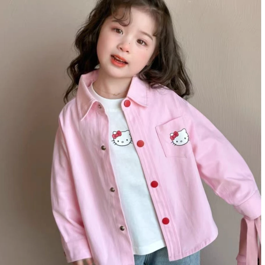 女童衬衫春秋款2026新款儿童洋气衬衣小女孩宝宝猫咪春季春装上衣