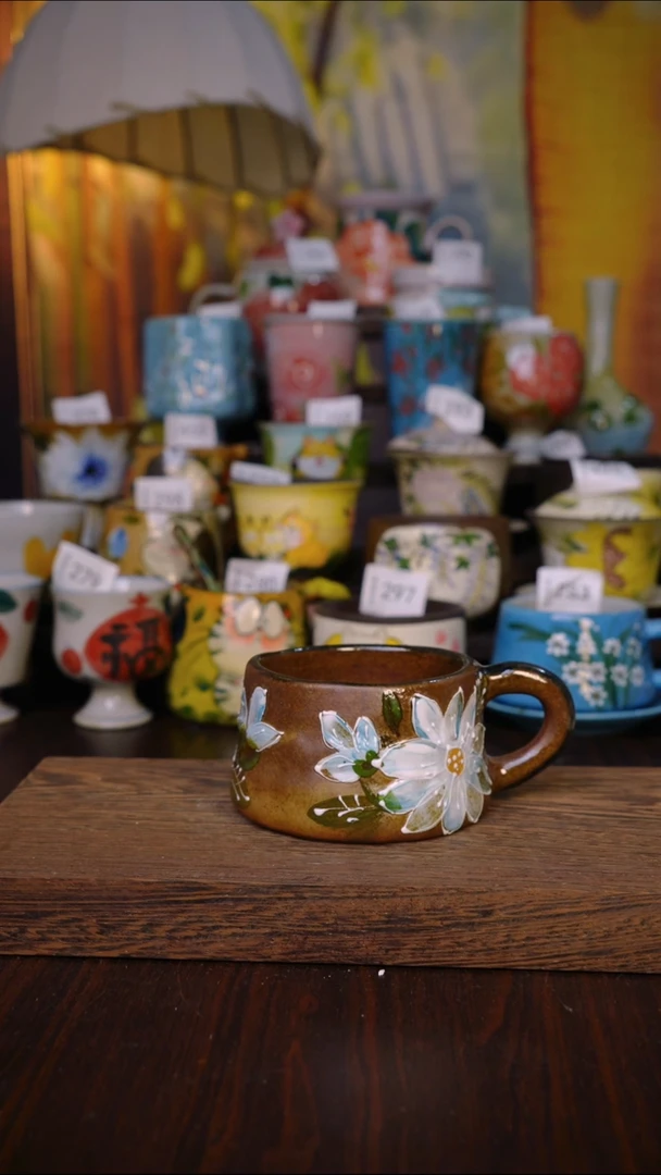 摆件泥垚手作 景德镇手工手绘器物