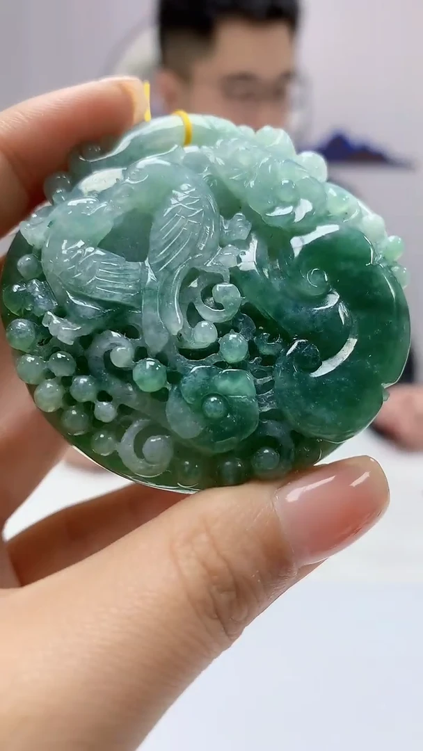 【闪购商品】定制翡翠未镶嵌5153ms-毛货39花鸟