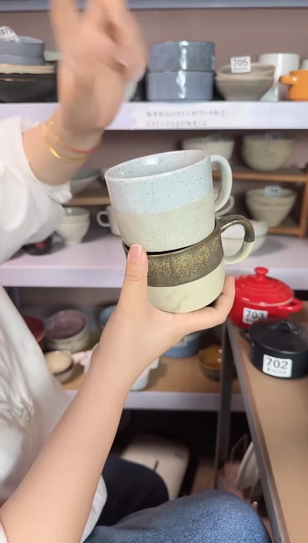 碗微瑕（2个装）粗陶杯子