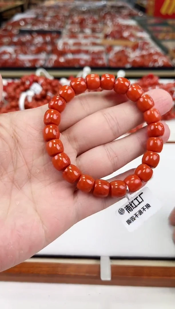 【闪购商品】南红玛瑙瓦西直切手串10+未镶嵌一个/条