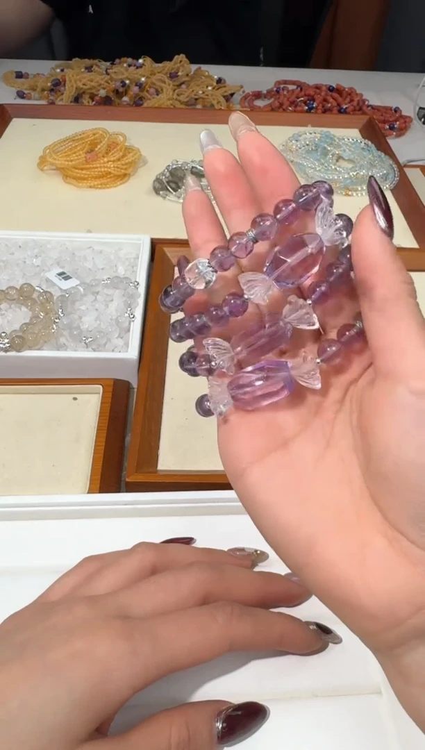 【闪购商品】坦桑石手链未镶嵌B049紫水随行翅膀款