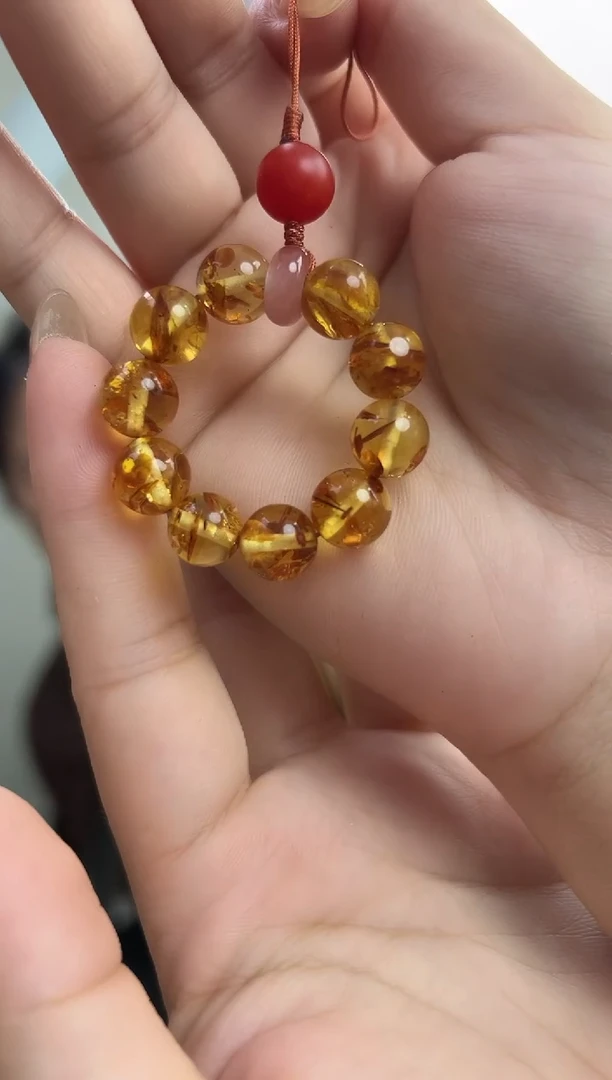 裸石琥珀未镶嵌天然琥珀蜜蜡手机挂多样性发一条