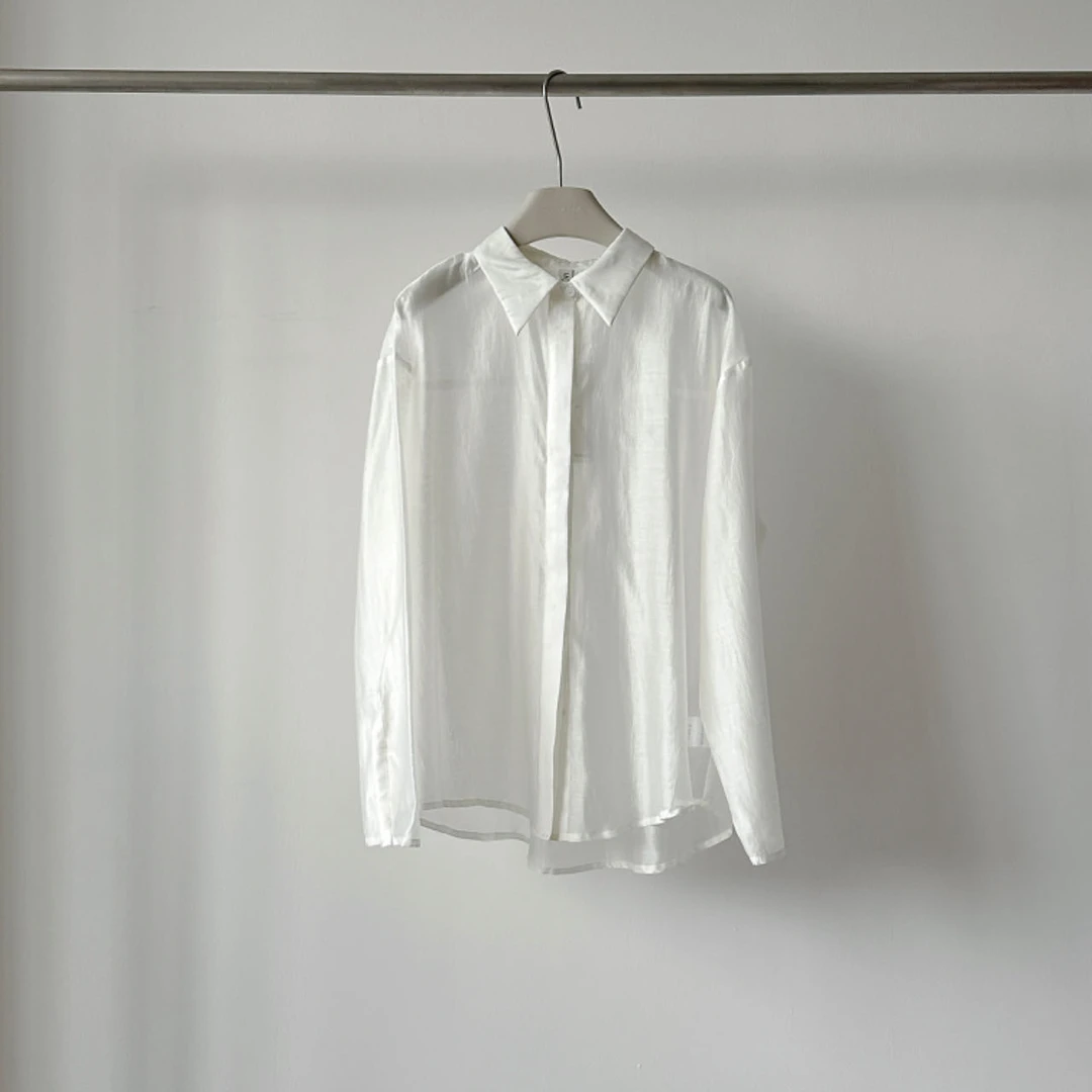 【XUAN专属】基础不缺细节的2025春一波单品微透松弛感衬衫CQ067