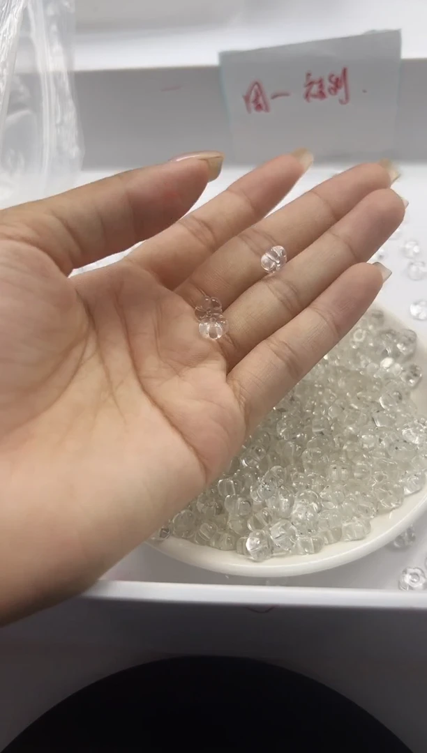 未镶嵌颈饰水晶w2857白水晶五瓣花8mm*10颗