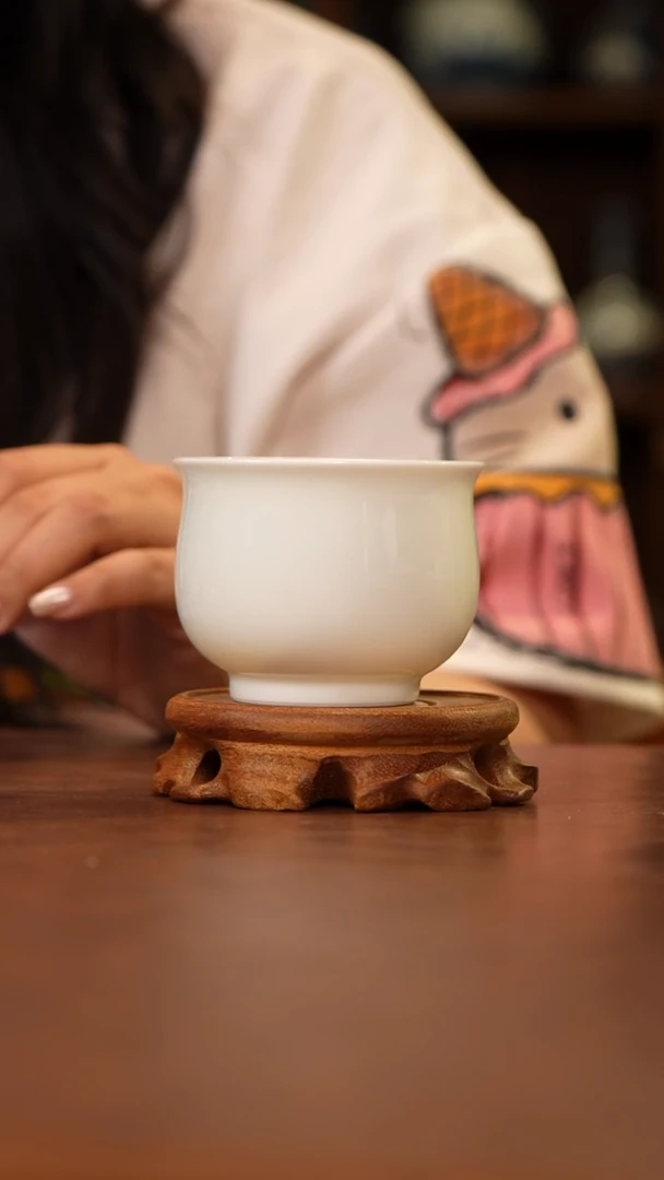景德镇纯手工白胎高炉式杯