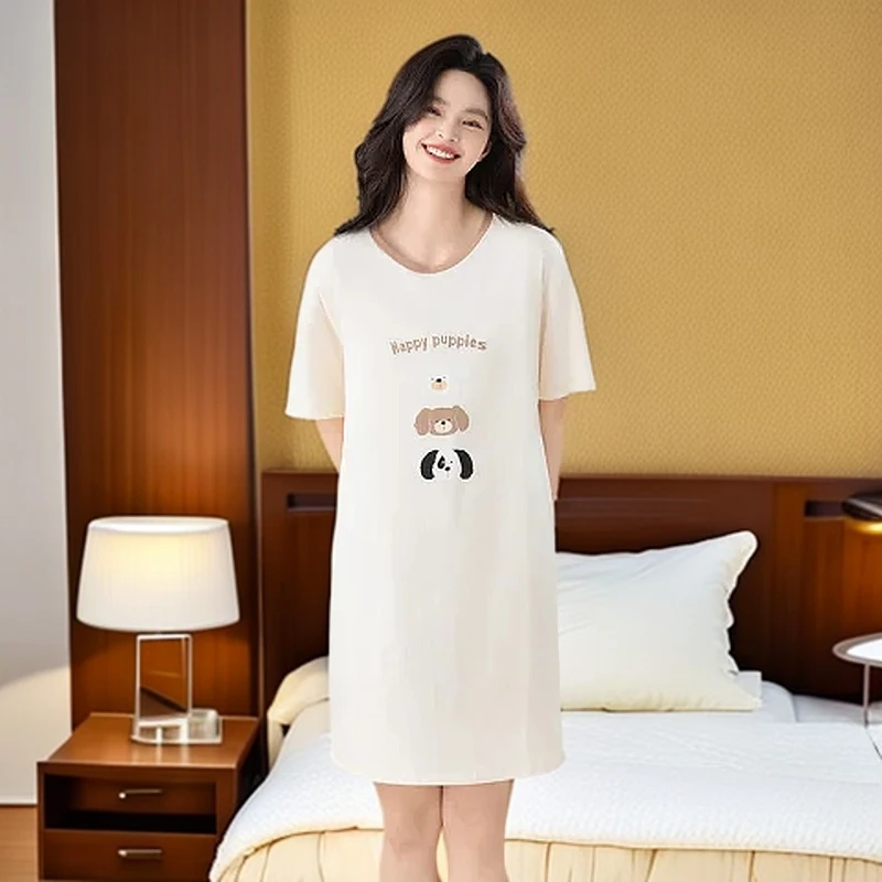 品牌高货！新款纯棉爆款女士夏季睡衣休闲家居服裙子春秋均码款