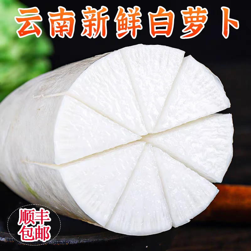 【顺丰包邮】云南高山现拔现发半截绿白萝卜