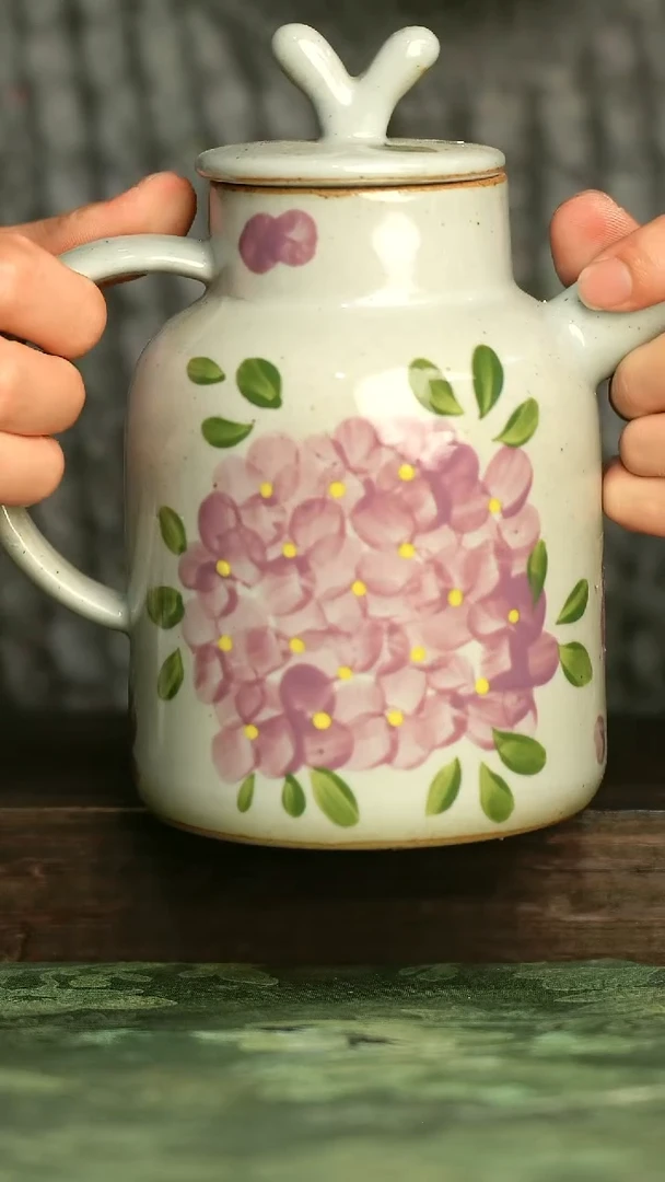 青诗集手工手绘瓷器