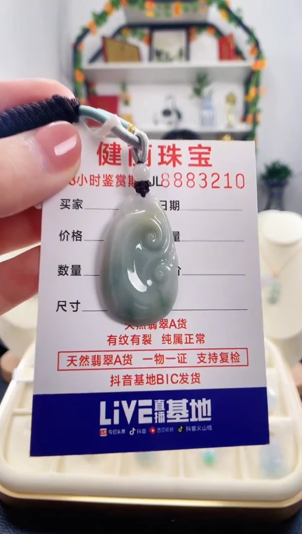 翡翠未镶嵌颈饰天然缅甸翡翠 如意(一物一证)