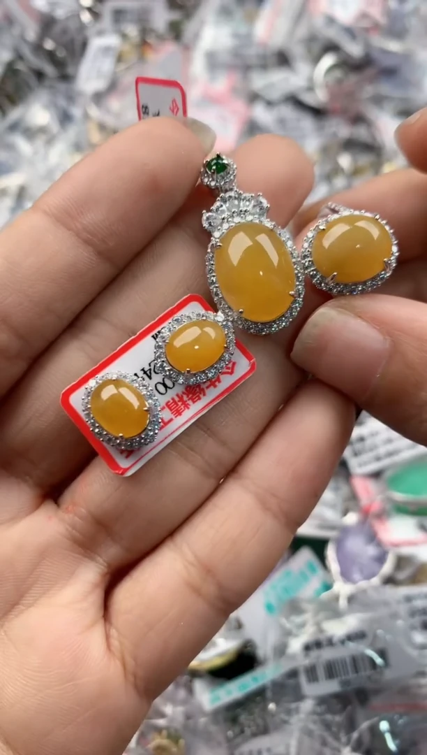 银S925镶嵌戒指翡翠222----5