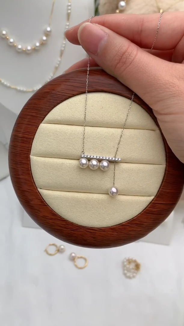 【闪购商品】海水珍珠项链18K金镶嵌5.5-6特选平衡木