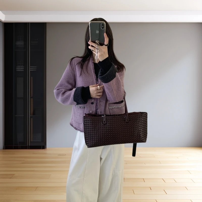 2025新款两面穿外套双面羊毛大衣韩系宽松流苏洋气小香风25-22