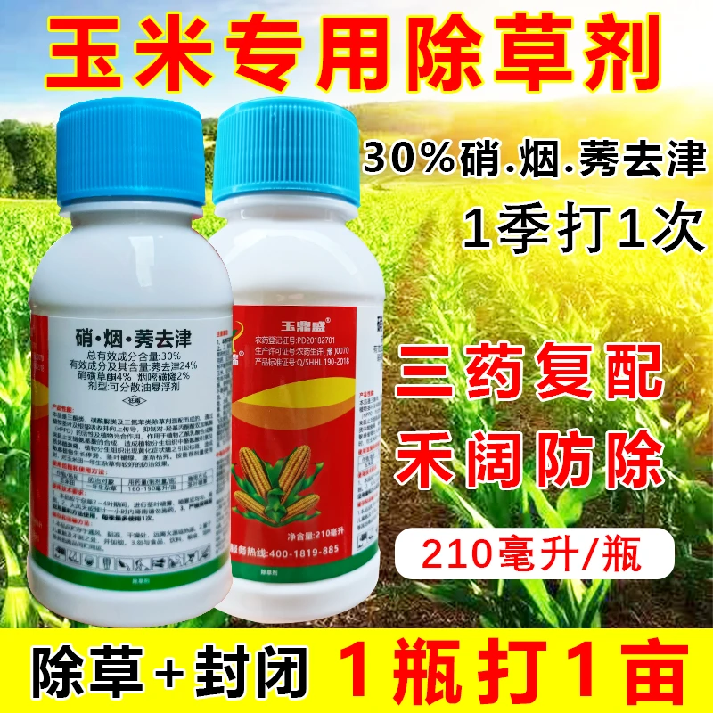 玉米除草剂玉米苗后专用除草剂30%硝烟莠去津玉米田除草剂封闭药