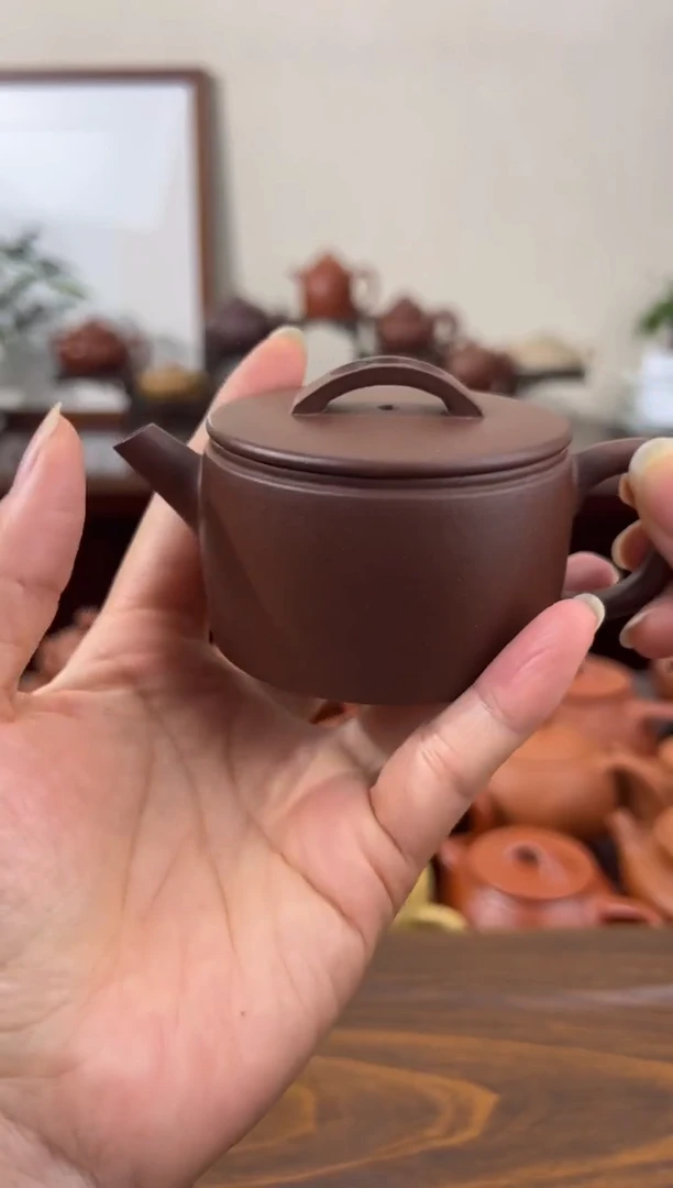 茶壶紫砂紫泥一片瓦壶100CC