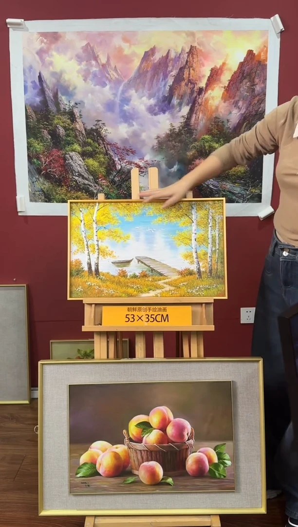 油画【114号】约53*35cm丨朝鲜原创纯手绘孤品油画丨顺丰包邮