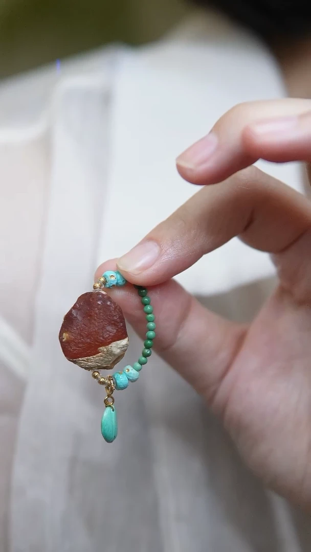 琥珀未镶嵌戒指蜜蜡戒指