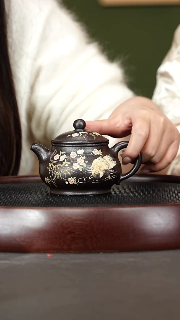 茶壶紫砂66CH潘壶 雪铁砂230cc