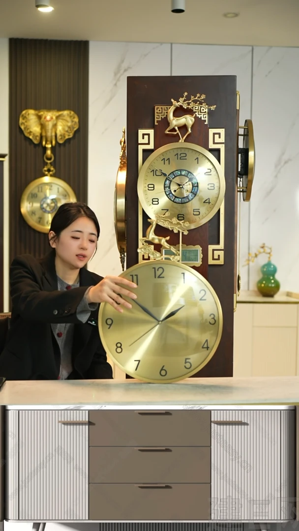 【闪购商品】有机玻璃黄铜挂钟