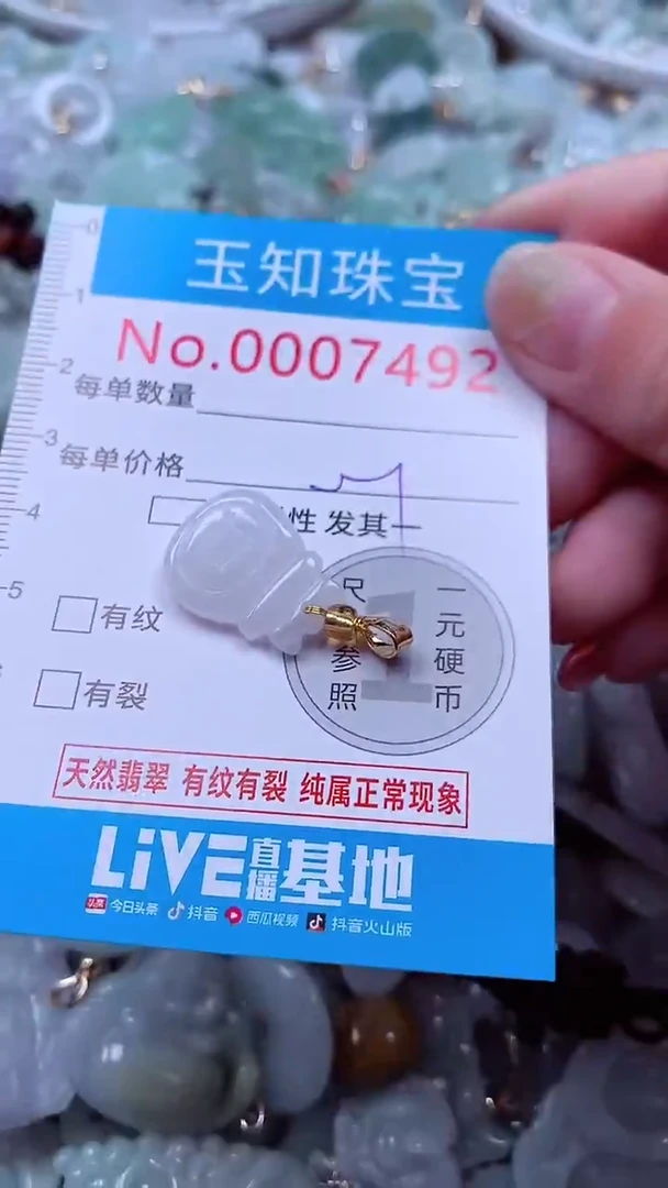 吊坠(不含链)未镶嵌翡翠7492