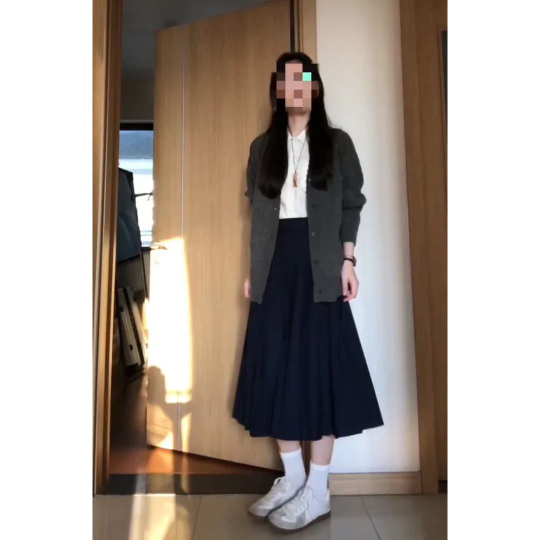 韩式慵懒chic套装女秋冬甜美风针织减龄开衫百褶半身裙