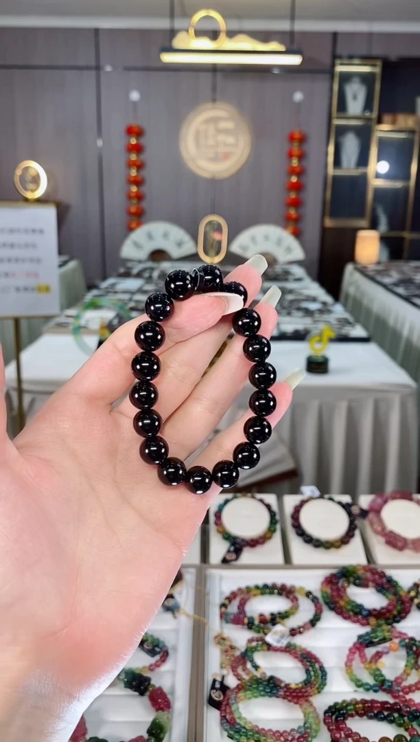 老矿单圈手串10mm+未镶嵌碧玺多样性发货一条mz