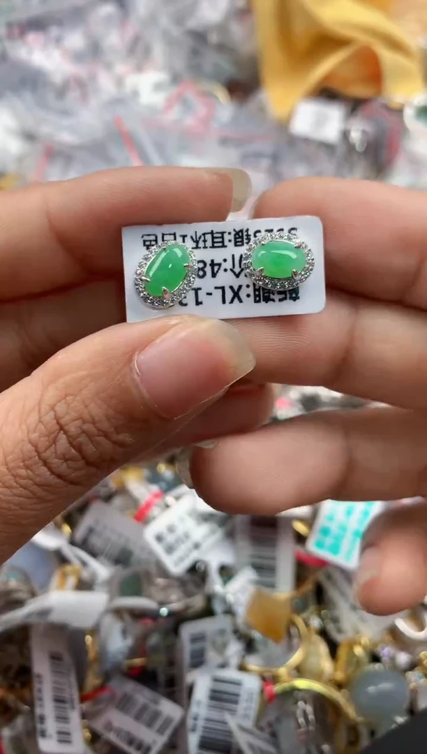 银S925镶嵌戒指翡翠101010----2