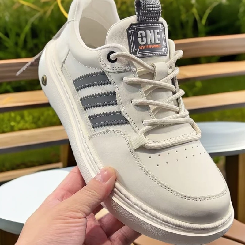 头层牛皮四季百搭全真皮运动鞋超轻超软发泡底防滑耐磨9006