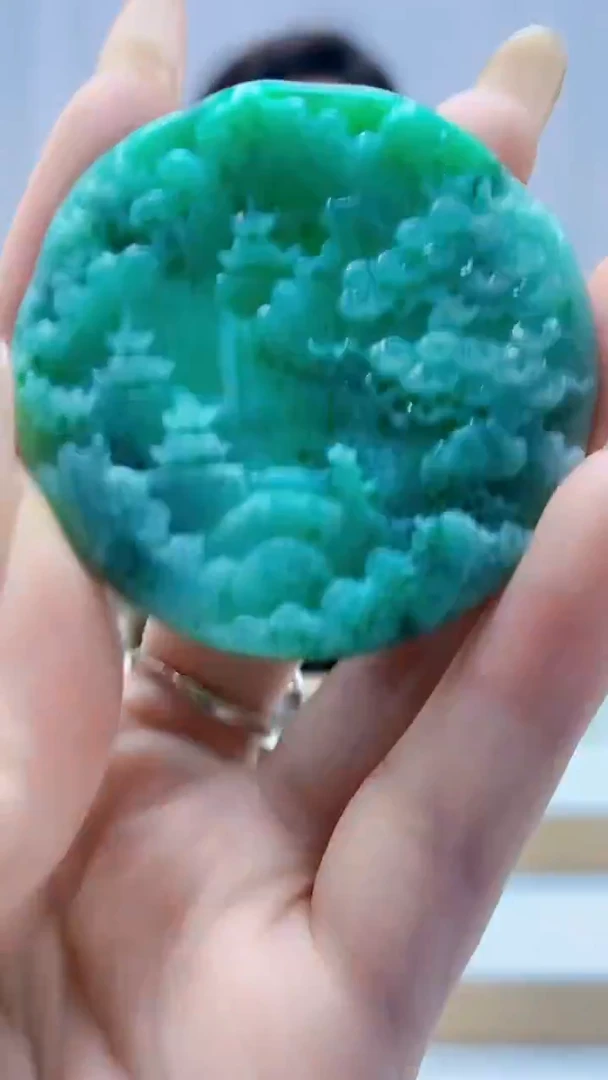 未镶嵌定制翡翠4829DD-毛货挂件62