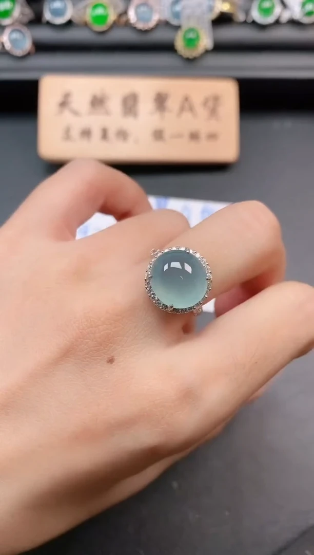 银S925镶嵌戒指翡翠1111