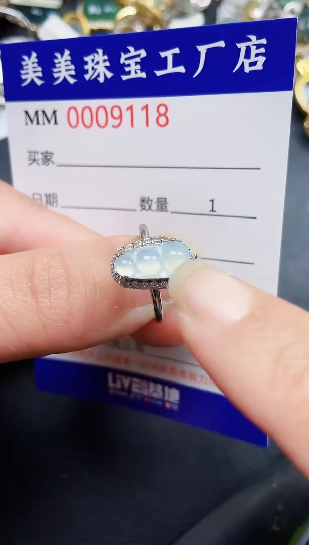 翡翠银S925镶嵌颈饰9118